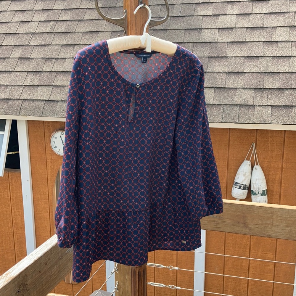 Tommy Hilfiger 3/4 Sleeve Peplum Top